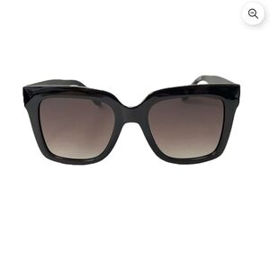 Oversized Black Square Women's Sunglasses with Gradient Lenses